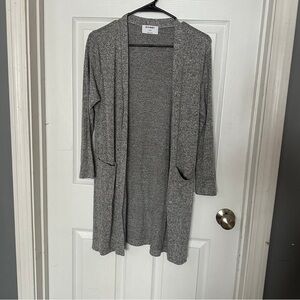 Old Navy Heather Gray Open Front Cardigan Sweater